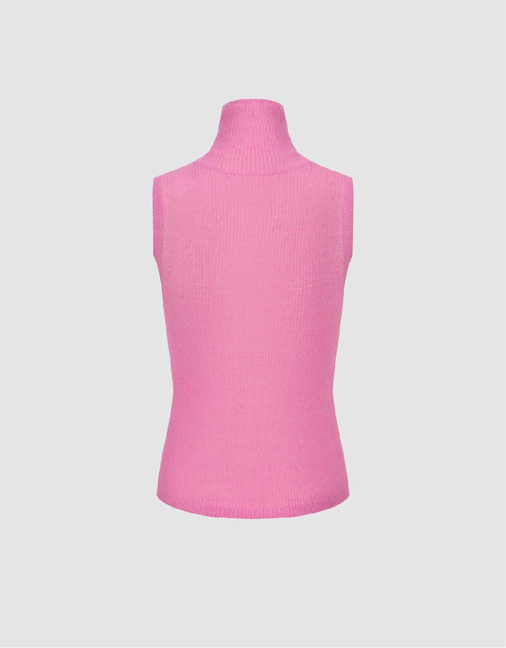 Turtle Neck Knitted Vest