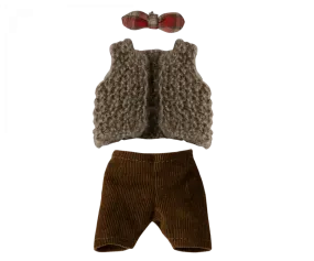 VEST, PANTS AND BOW TIE FOR GRANDPA MOUSE