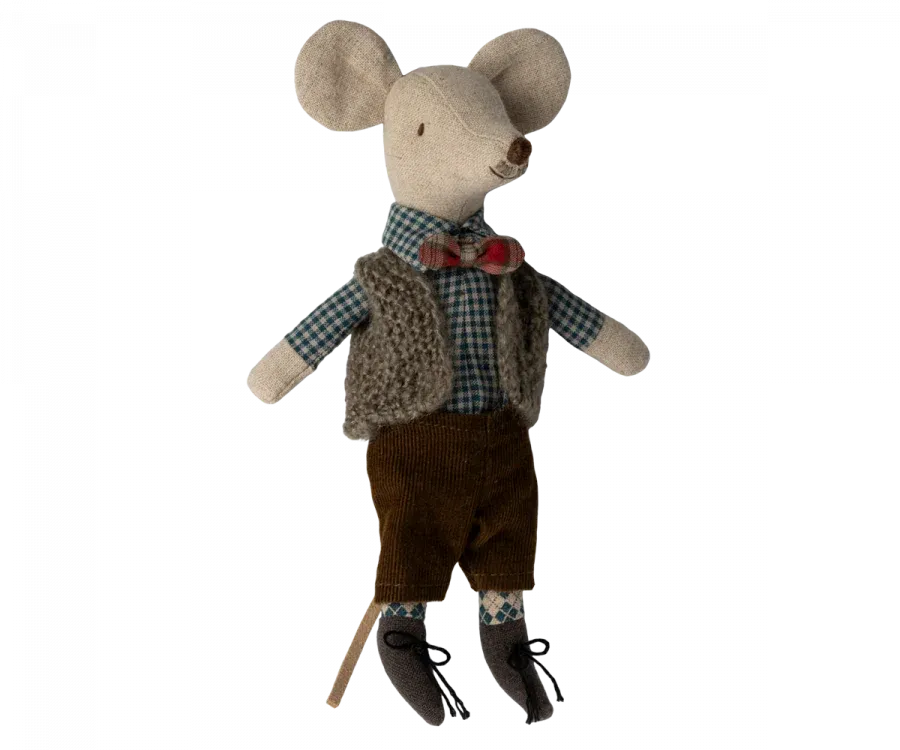 VEST, PANTS AND BOW TIE FOR GRANDPA MOUSE