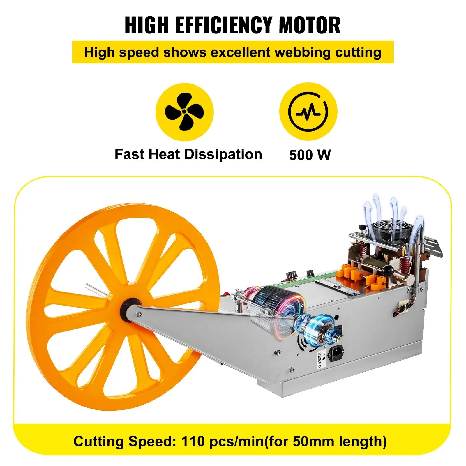 Vevor Automatic Hot and Cold Tape Cutting Machine 440W 680°F Precise Digital Strip Cutter for Nylon & Plastic New