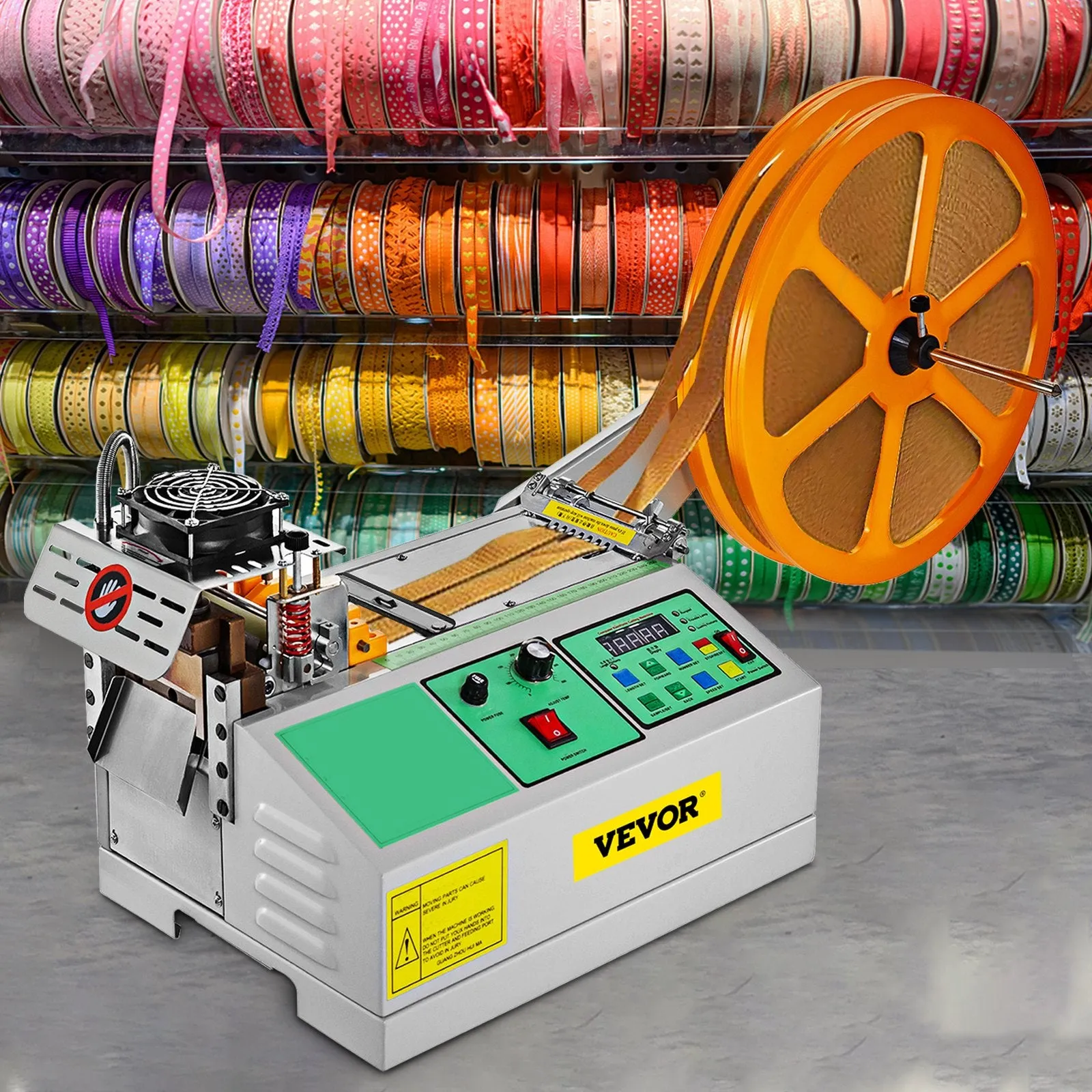 Vevor Automatic Hot and Cold Tape Cutting Machine 440W 680°F Precise Digital Strip Cutter for Nylon & Plastic New
