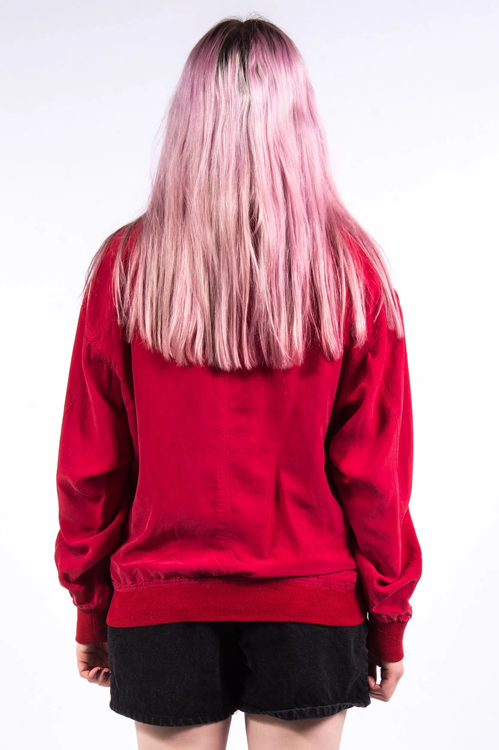 Vintage 90's Red Zip Bomber Jacket