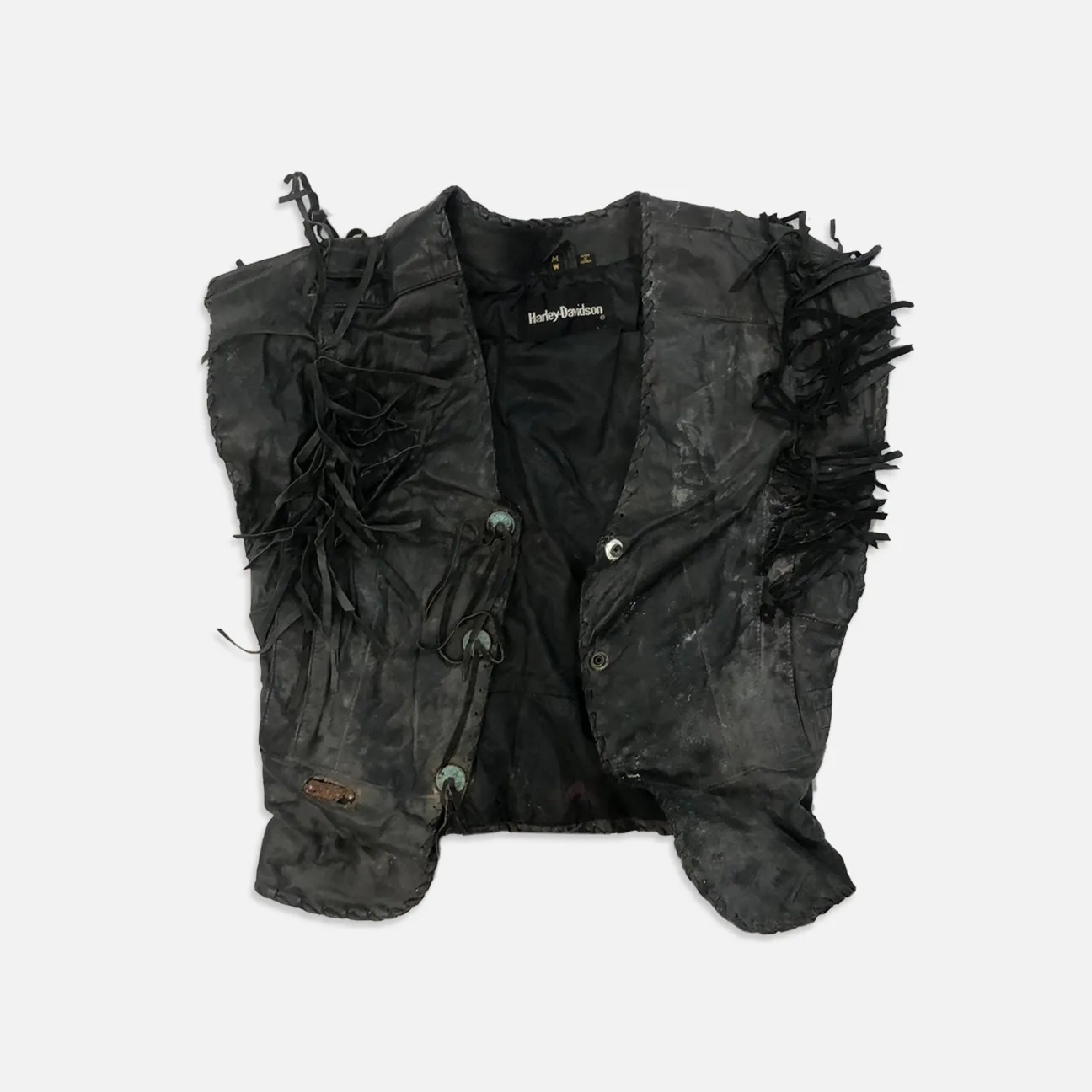 Vintage Harley Davidson Leather Vest