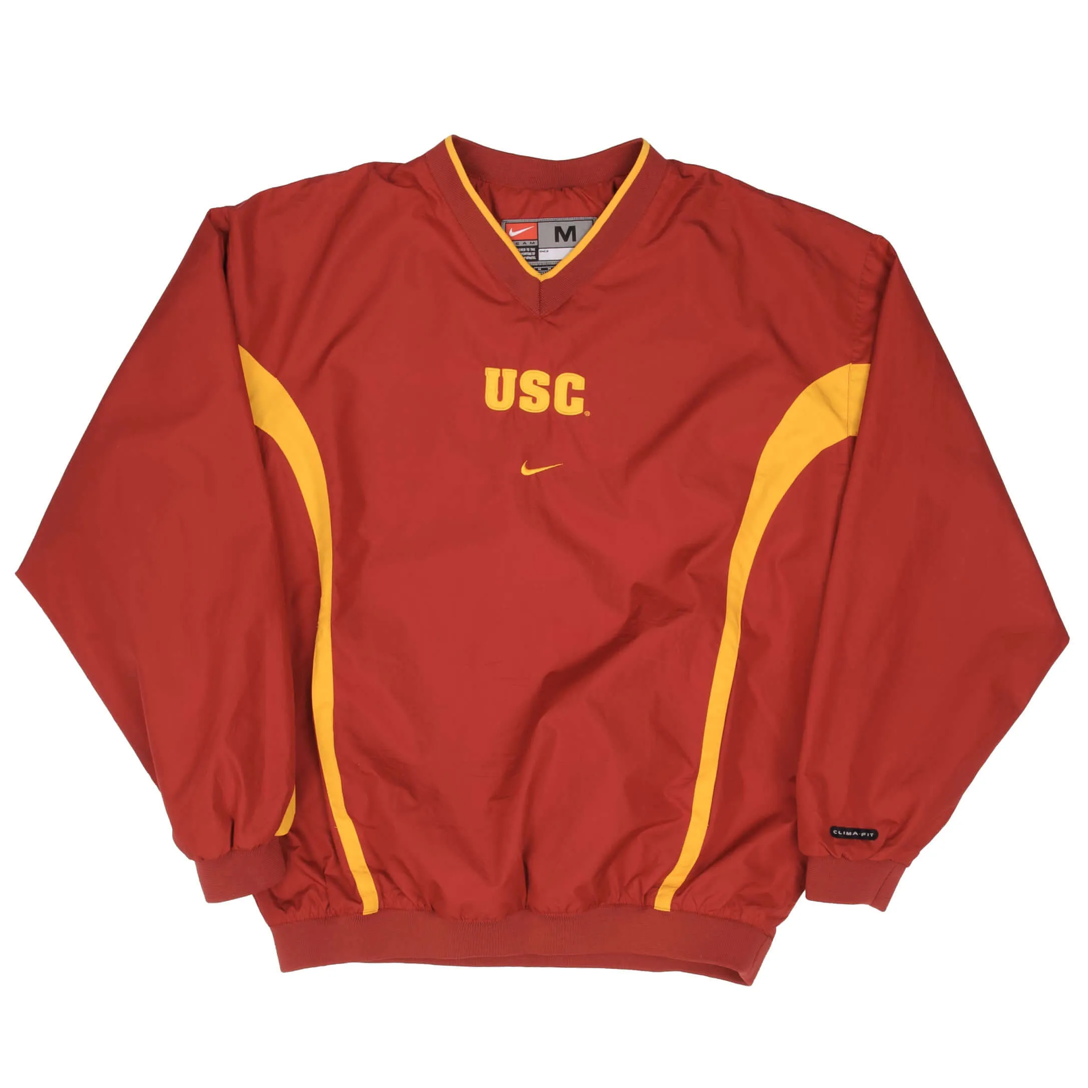 VINTAGE NIKE USC TROJAN WINDBREAKER PULLOVER JACKET 1990S SIZE MEDIUM