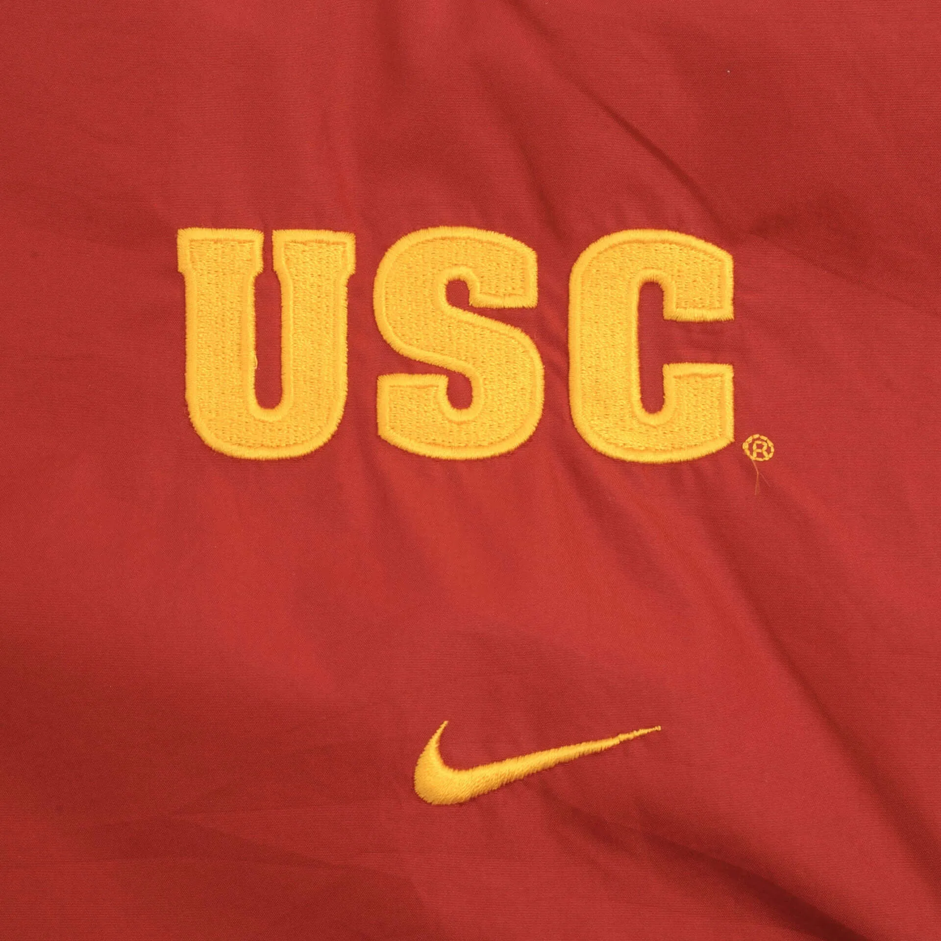 VINTAGE NIKE USC TROJAN WINDBREAKER PULLOVER JACKET 1990S SIZE MEDIUM