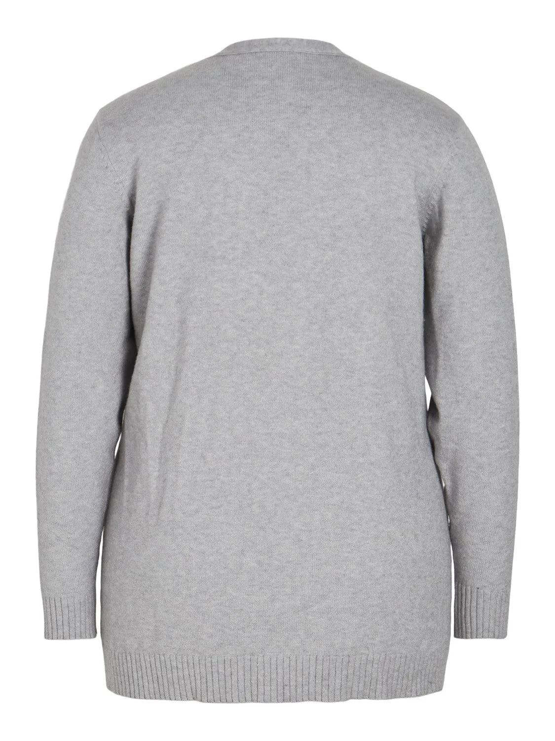 Viril Open Knit Cardigan (Light Grey Melange)