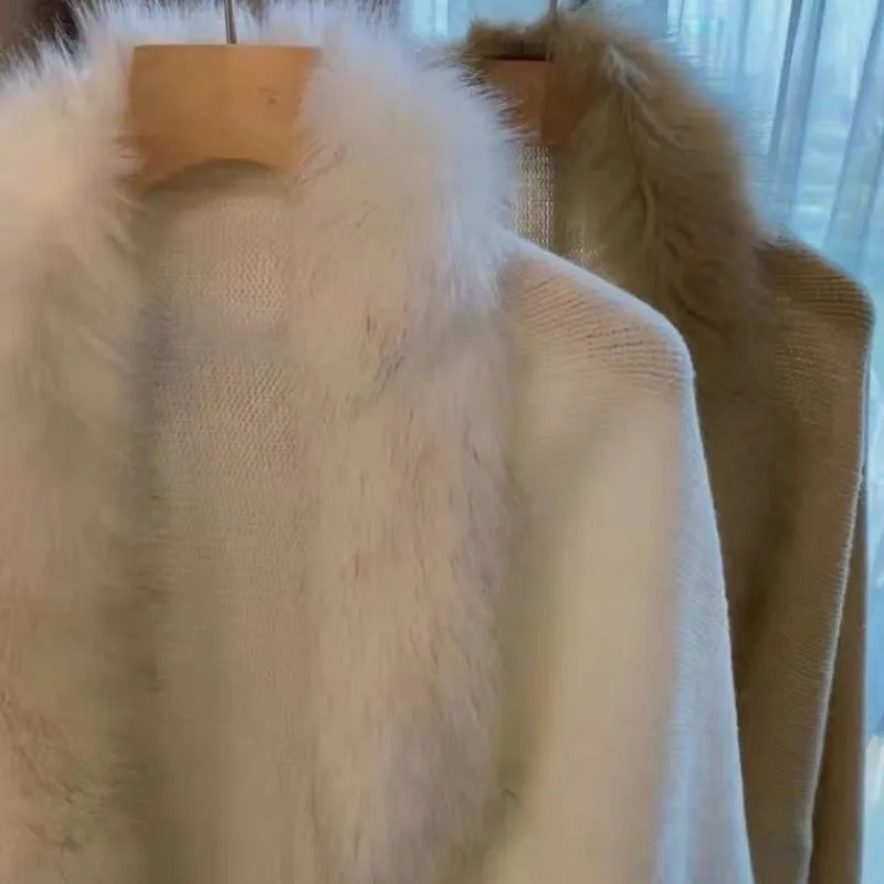 Winter Ponchos Shawls For Women | Faux Fur Collar