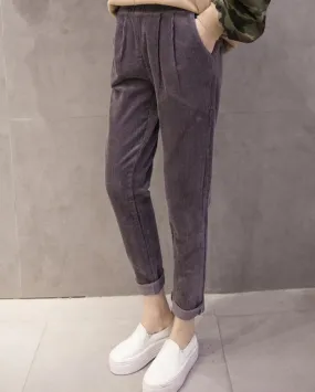 Women's Autumn/Winter Casual Warm High Elastic Waist Pants