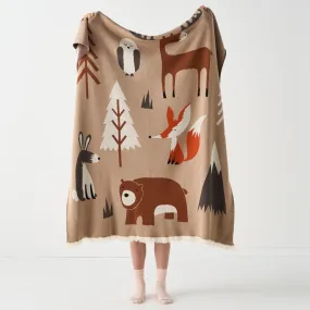 Woodland Winter Throw / Blanket by Linen House Kids