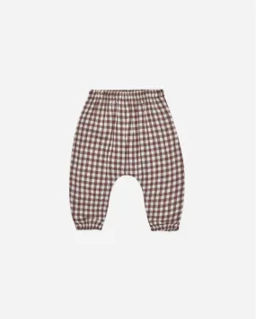 Woven Pant - Plum Gingham
