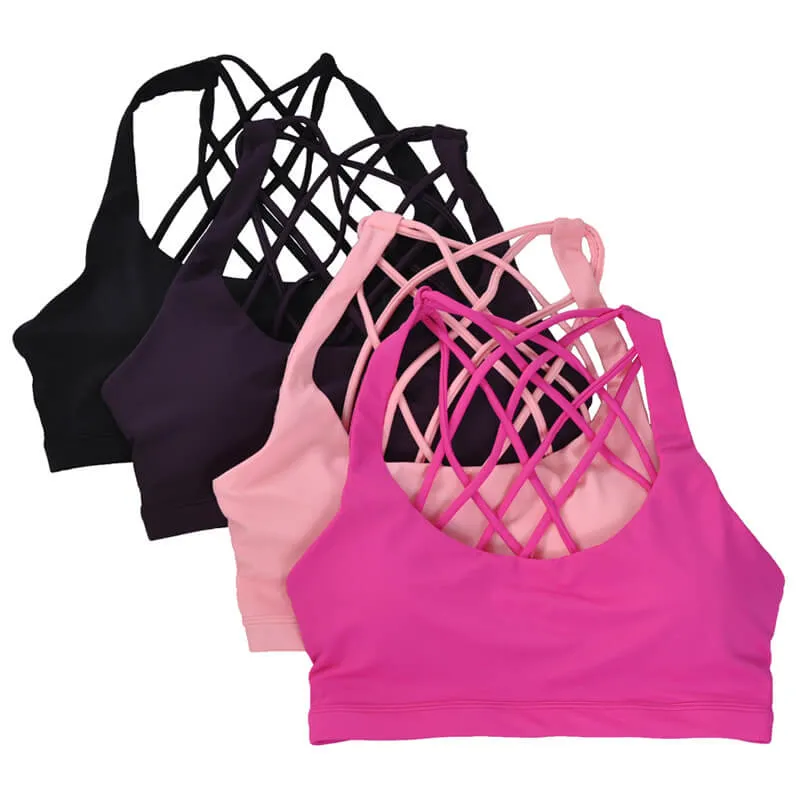 Yoga Plain Bra Back Cross Underwear Tank Tops